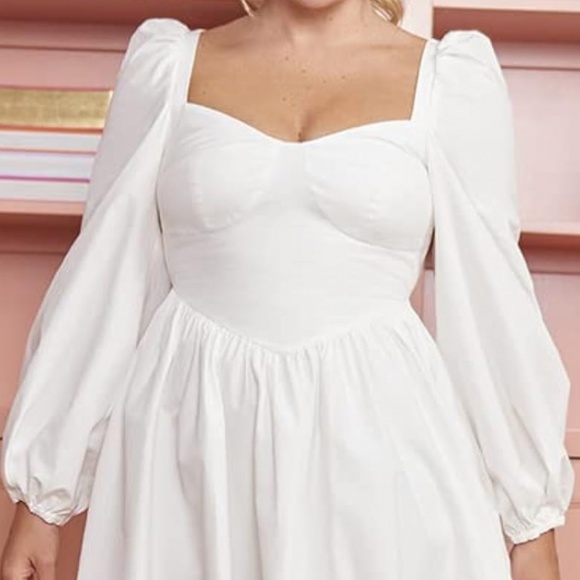 Beautiful White Bow Back Dress🤍🎀 - Picture 6 of 6